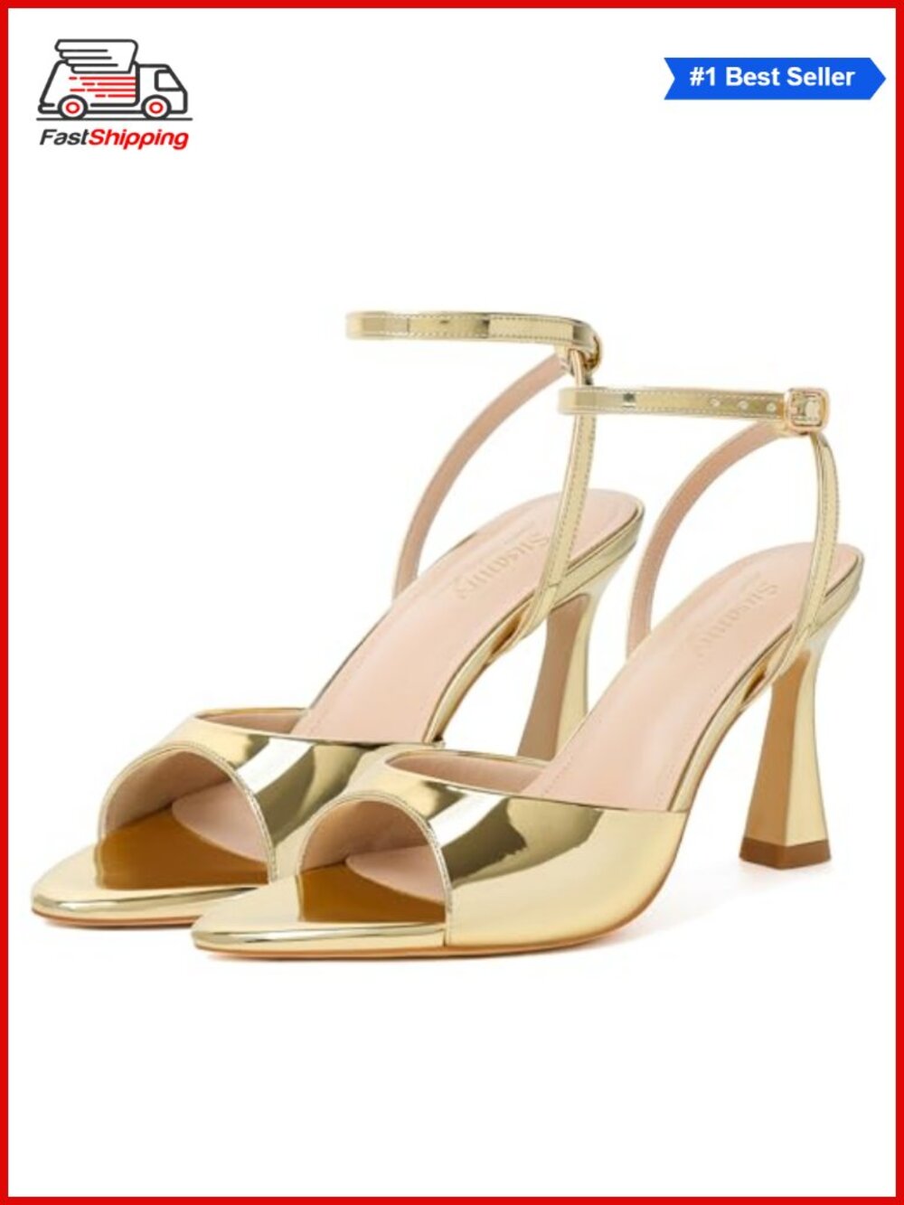 Pointed Open Toe Strappy Chunky Block Heels Ankle Strap Kitten Heeled Sandals